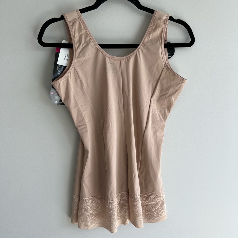 NWT Maidenform open bust torsette beige lace trim shapewear plus size 1X - Picture 8 of 8